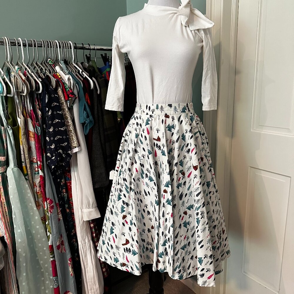 Lindy Bop Winter Scene Skirt
